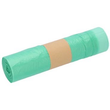 DEISS 52812 green translucent drawstring refuse sacks · 60L · roll of 20 — individual item image